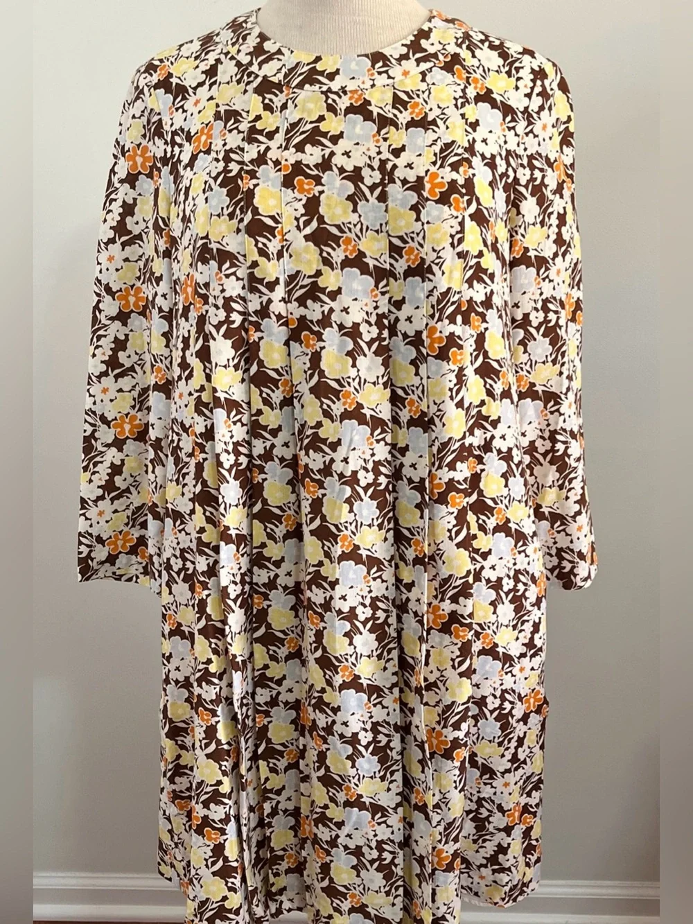 Tory Burch Challis Reverie Floral Pleated Dress